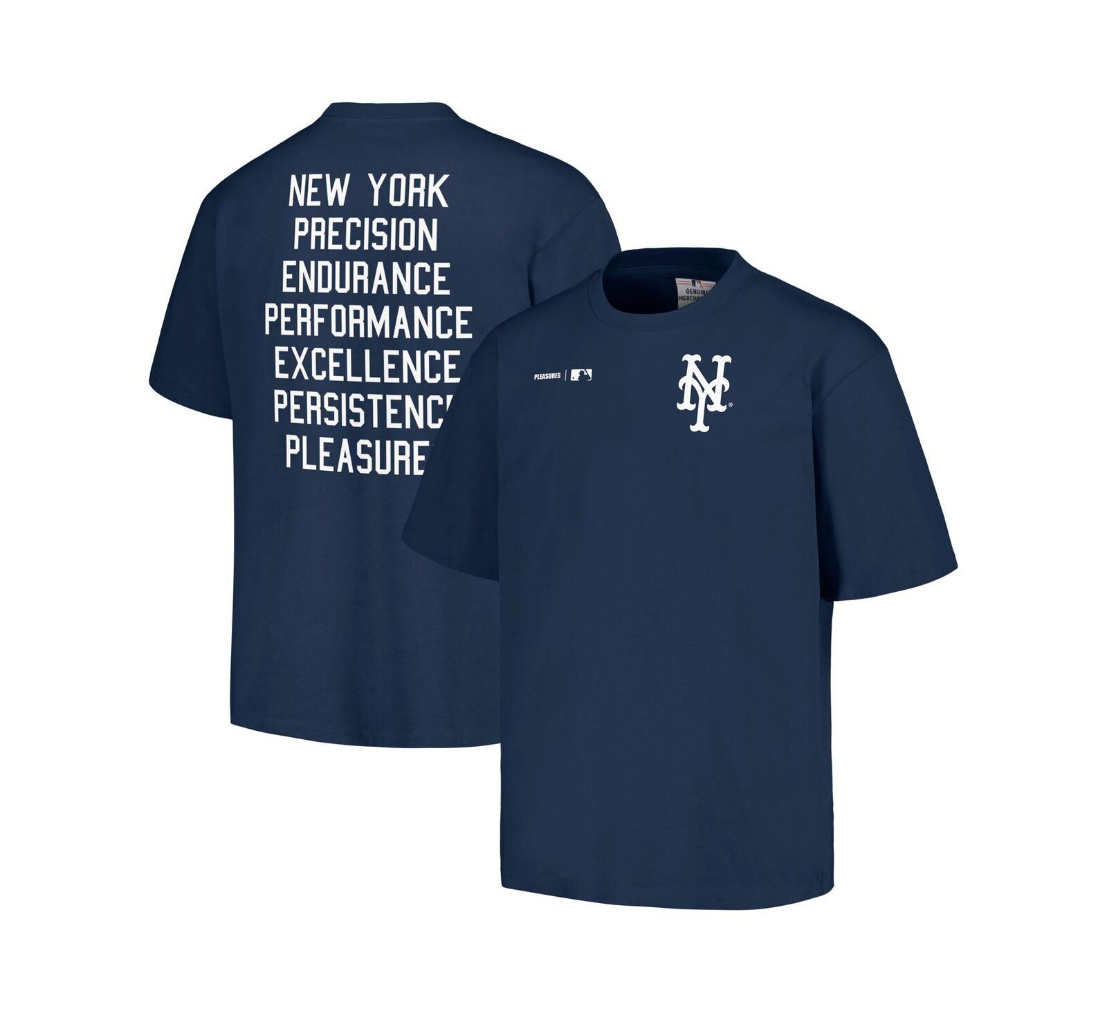 Мужская футболка PLEASURES Navy New York Mets Precision