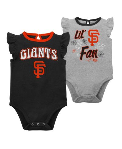 Комплект боди для новорожденных San Francisco Giants, черный и серый меланж