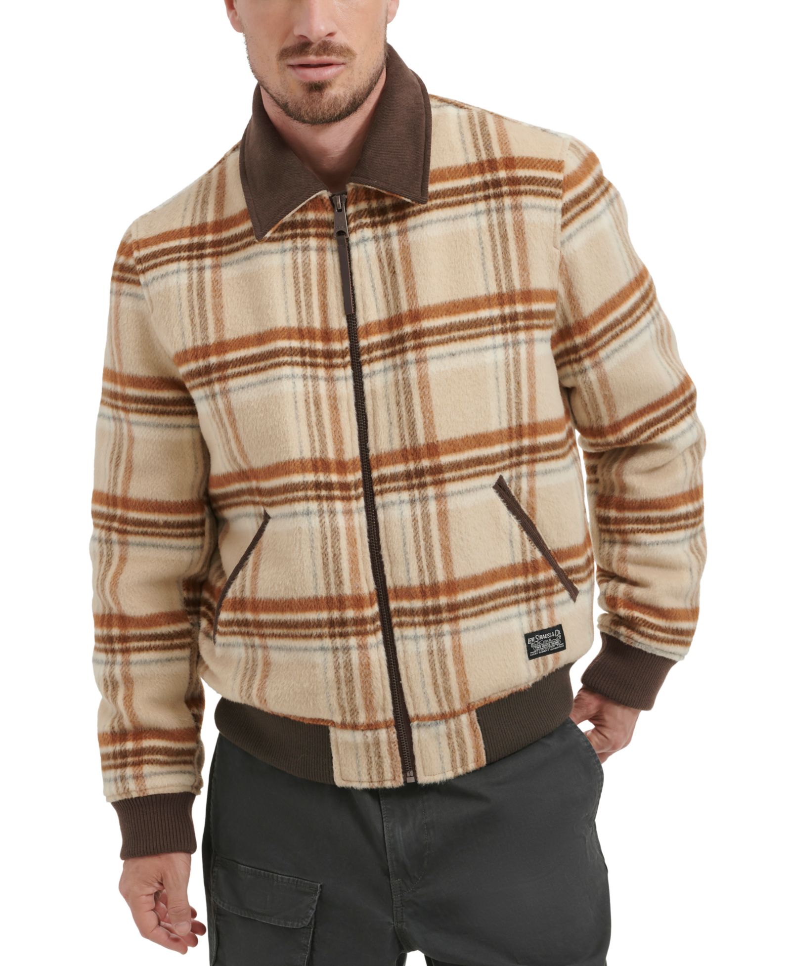 Levi's® Men's Zip Corduroy-Collar Jacket
