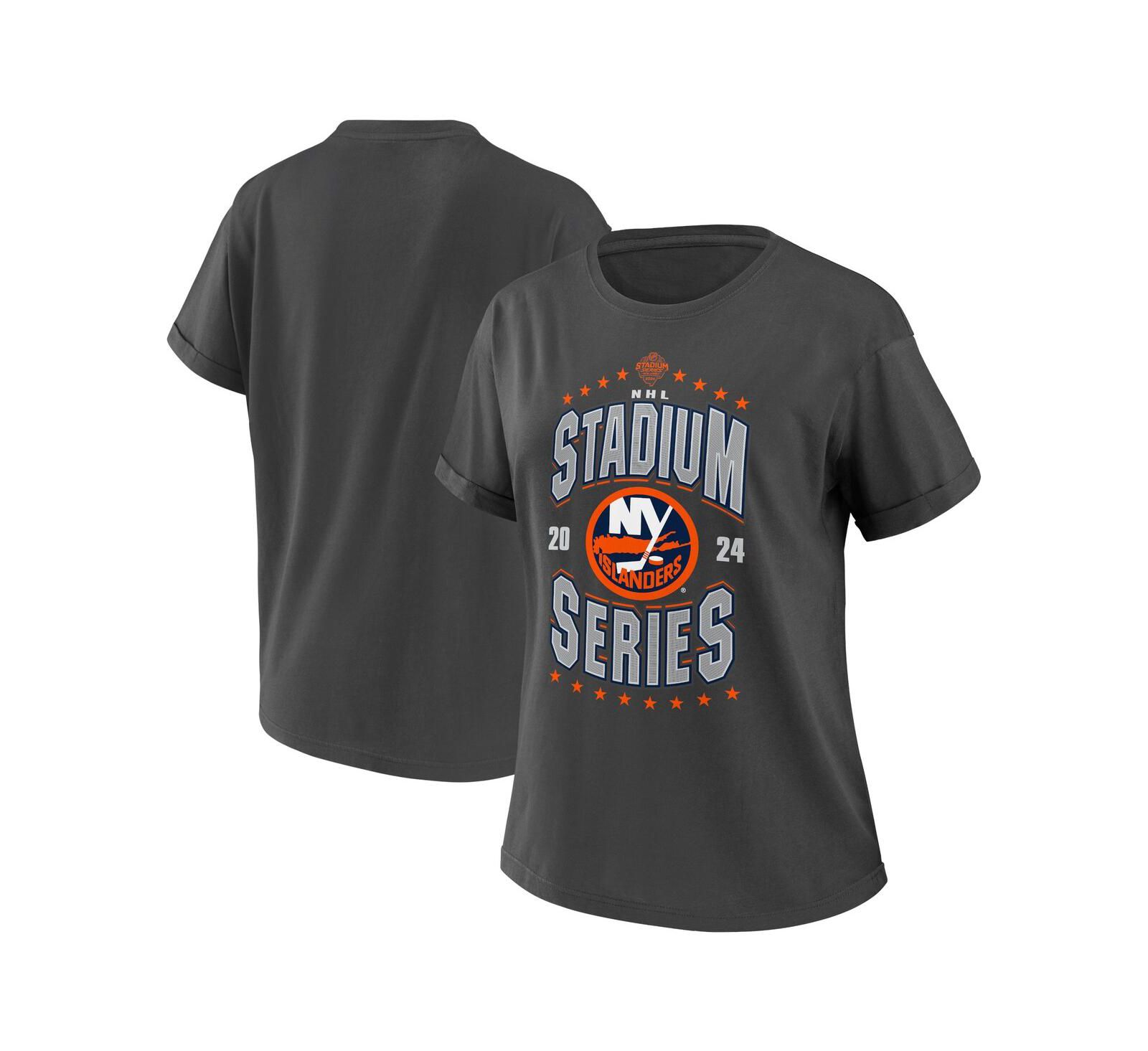 Женская футболка WEAR by Erin Andrews New York Islanders 2024 NHL Stadium Series Charcoal
