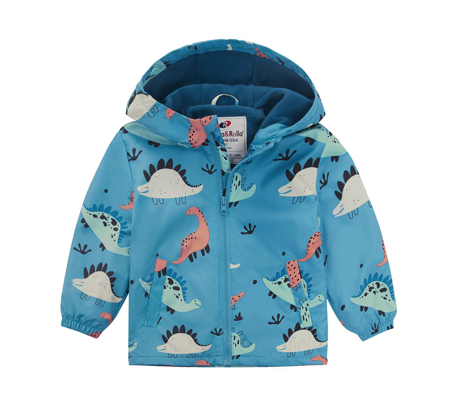 Rokka&Rolla Toddler Boys Fleece Lined Windbreaker Rain Jacket
