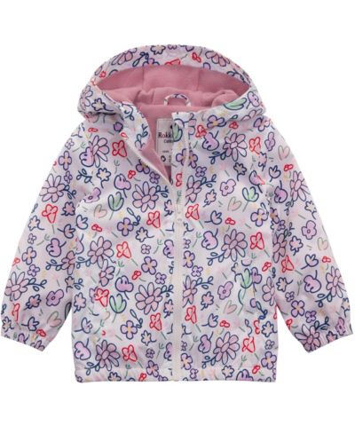 Rokka&Rolla Toddler Girls Fleece Lined Windbreaker Rain Jacket