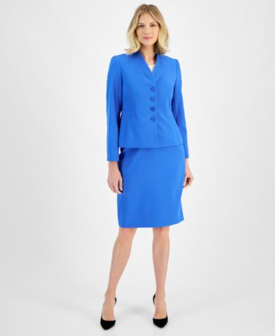 Женский костюм из юбки и жакета Le Suit Stand-Collar Pencil