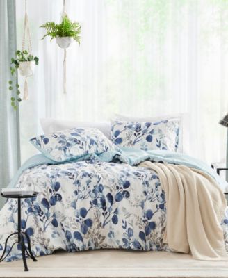 510 Design Gabby Reversible Floral Botanical Seersucker 3-Pc. Comforter Set, Full/Queen