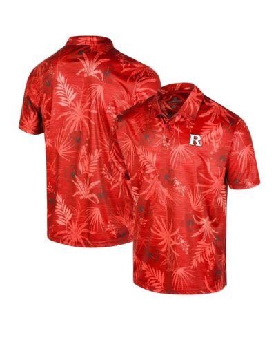 Men's Colosseum Scarlet Rutgers Scarlet Knights Palms Team Polo Shirt
