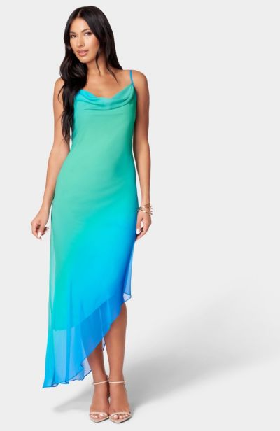 Платье Bebe Women's Asymmetrical Ombre