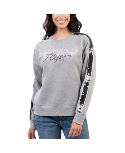 Women's G-III 4Her by Carl Banks Gray Philadelphia Flyers Penalty Box Pullover Sweatshirt