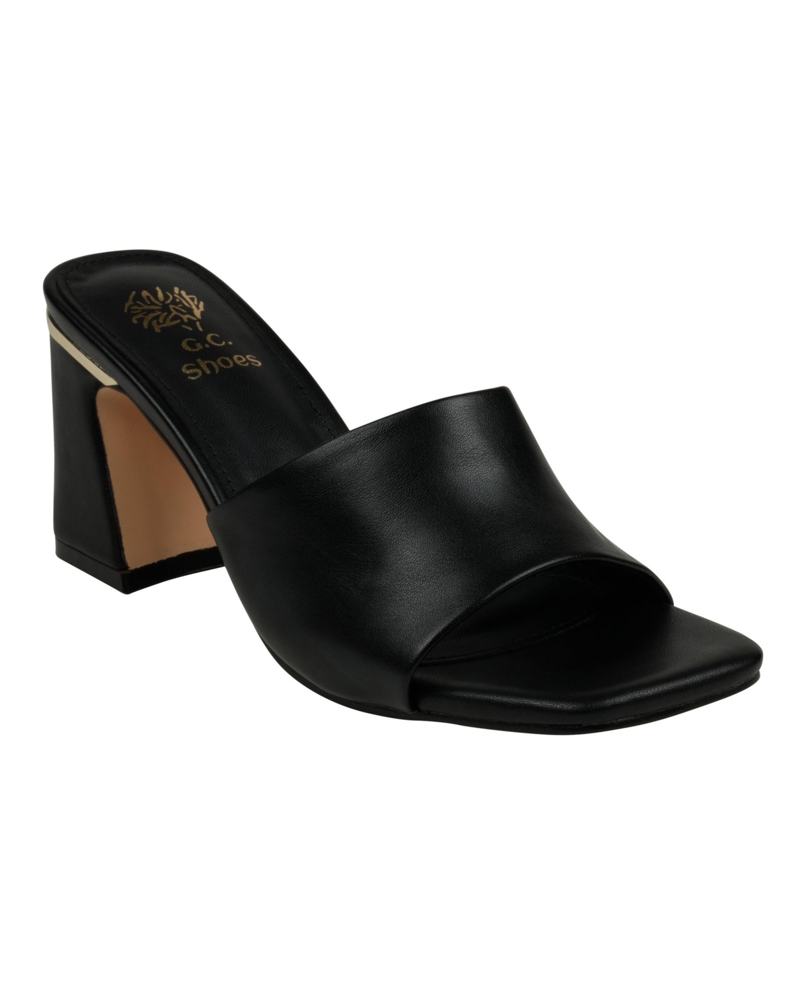 GC Shoes Women's Soho Square Toe Block Heel Dress Sandals
