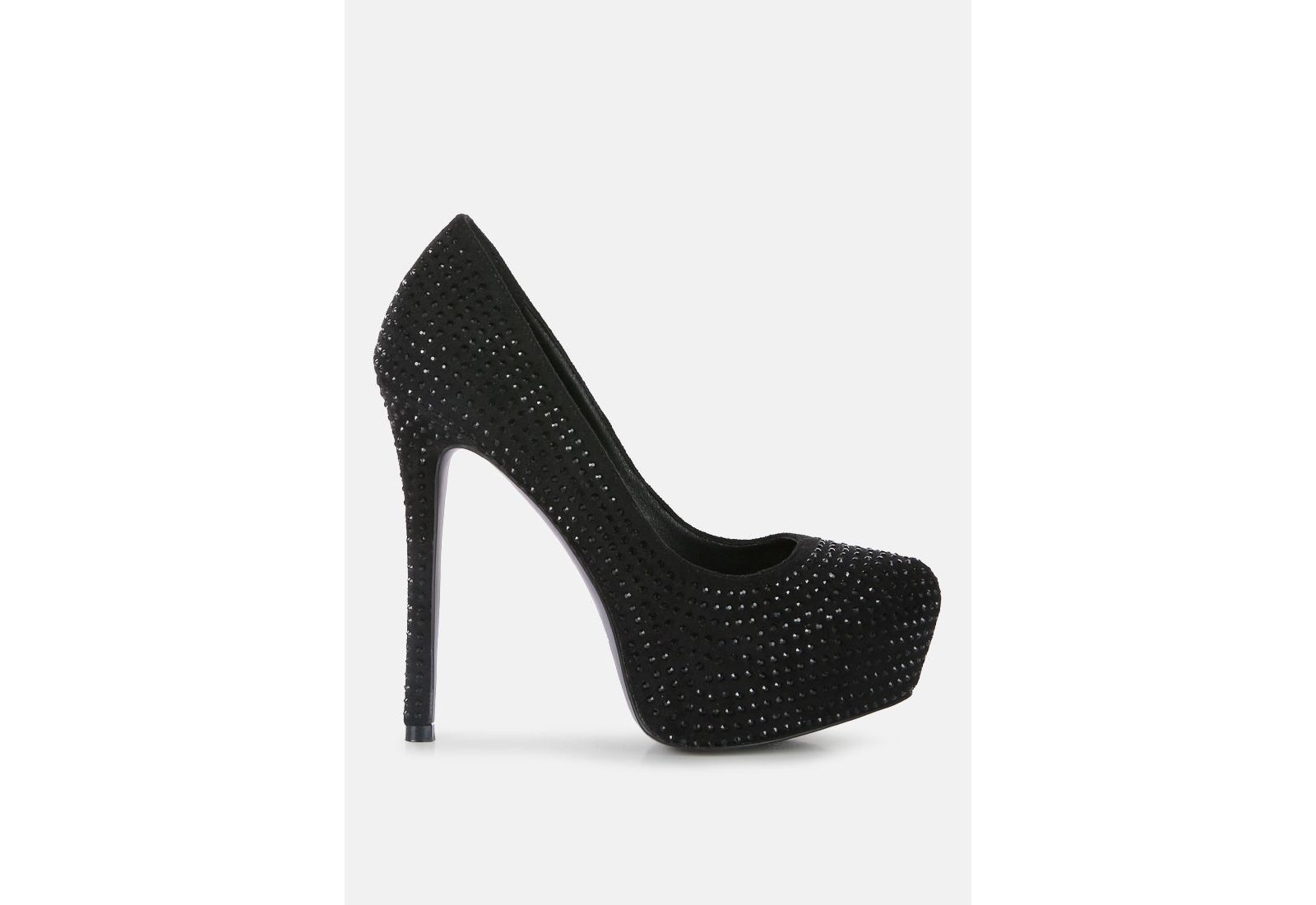 London Rag Женский Clarisse Diamante Faux Suede High Heeled Pumps