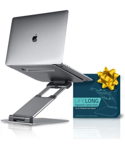 Эргономичная подставка для ноутбука: регулируемая высота, совместима с MacBook, ноутбуками и планшетами 11-17"