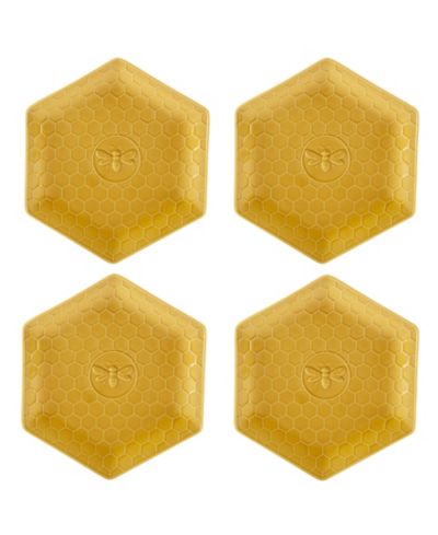 Certified International French Bees Dinner Plates, Set of 4