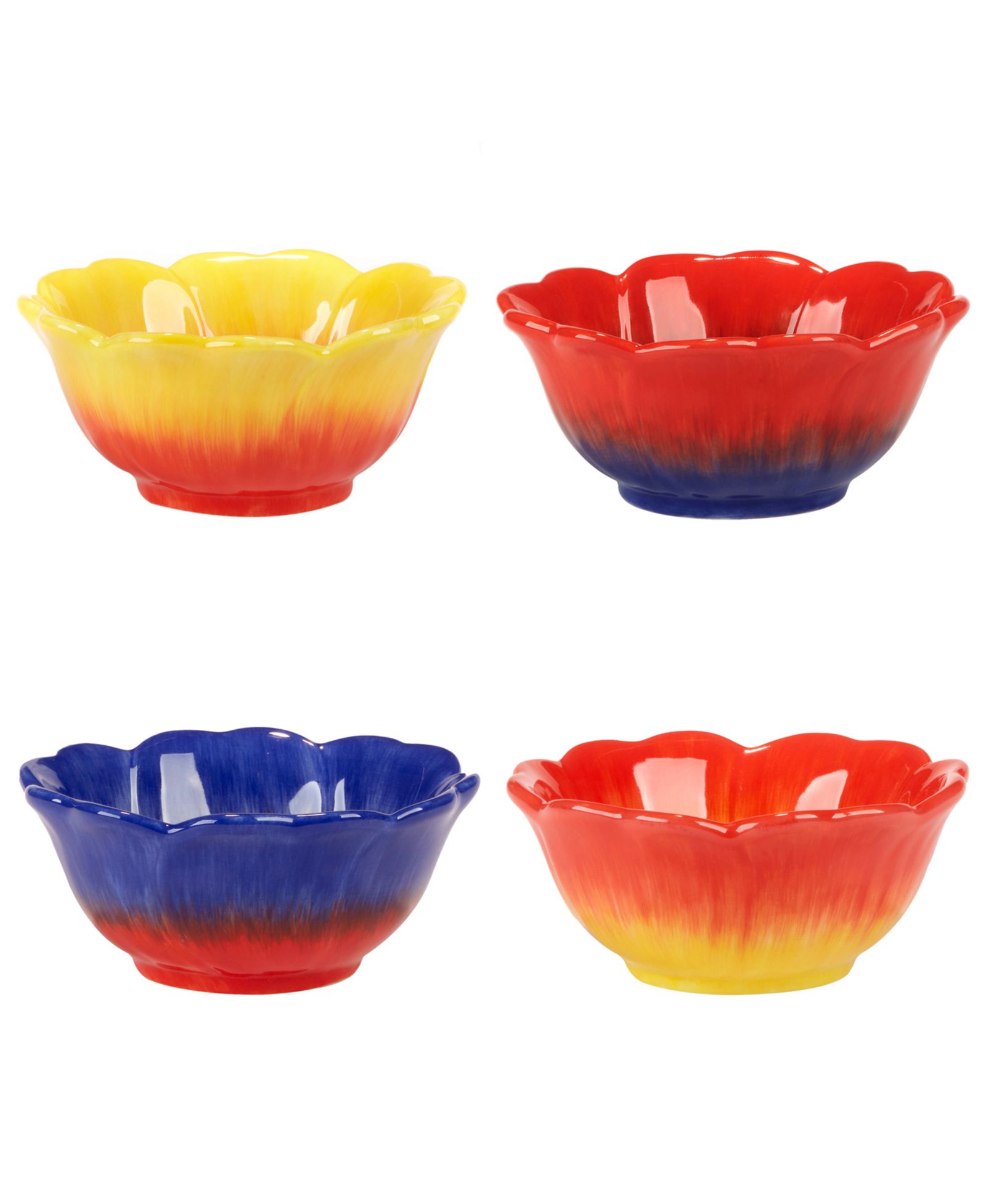 Certified International Миски для мороженого Poppy 3-D Flower, набор из 4 шт