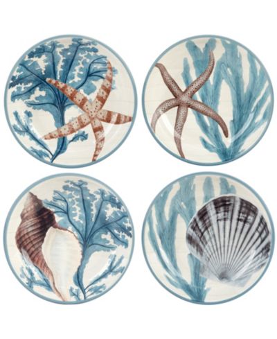 Certified International Beyond the Shore Soup Bowls, Set of 4