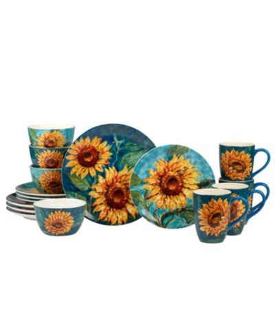 Набор столовой Certified International Golden Sunflowers 16 Pc., на 4 персоны