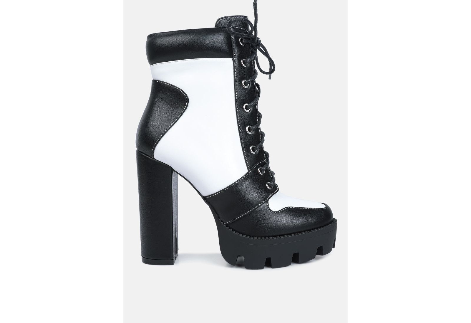 London Rag Womens Moos Block Heel Lace Up Boots