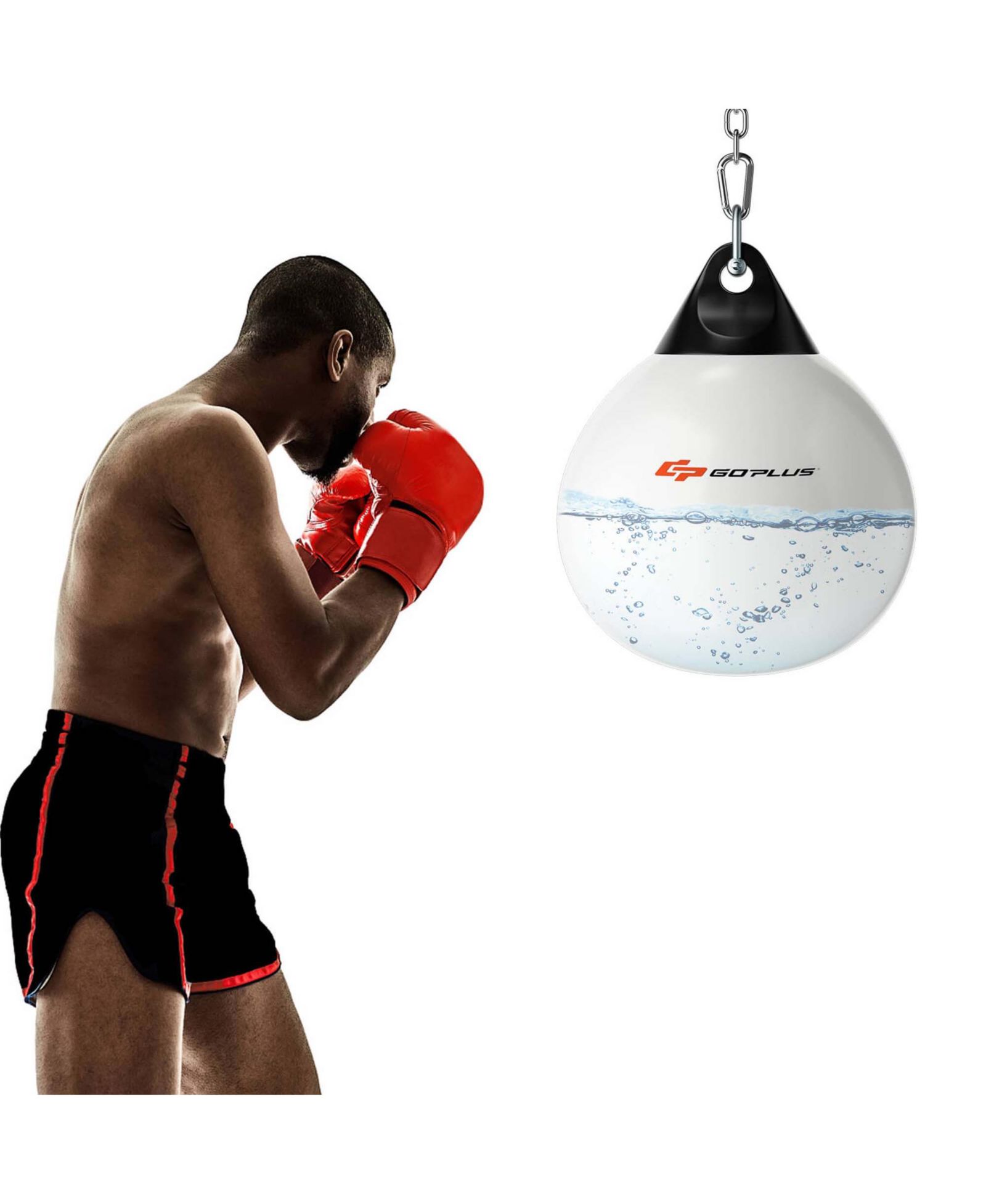 Water Punching Bag 21" 180 Pound Heavy Bag with Adjustable Metal Chain