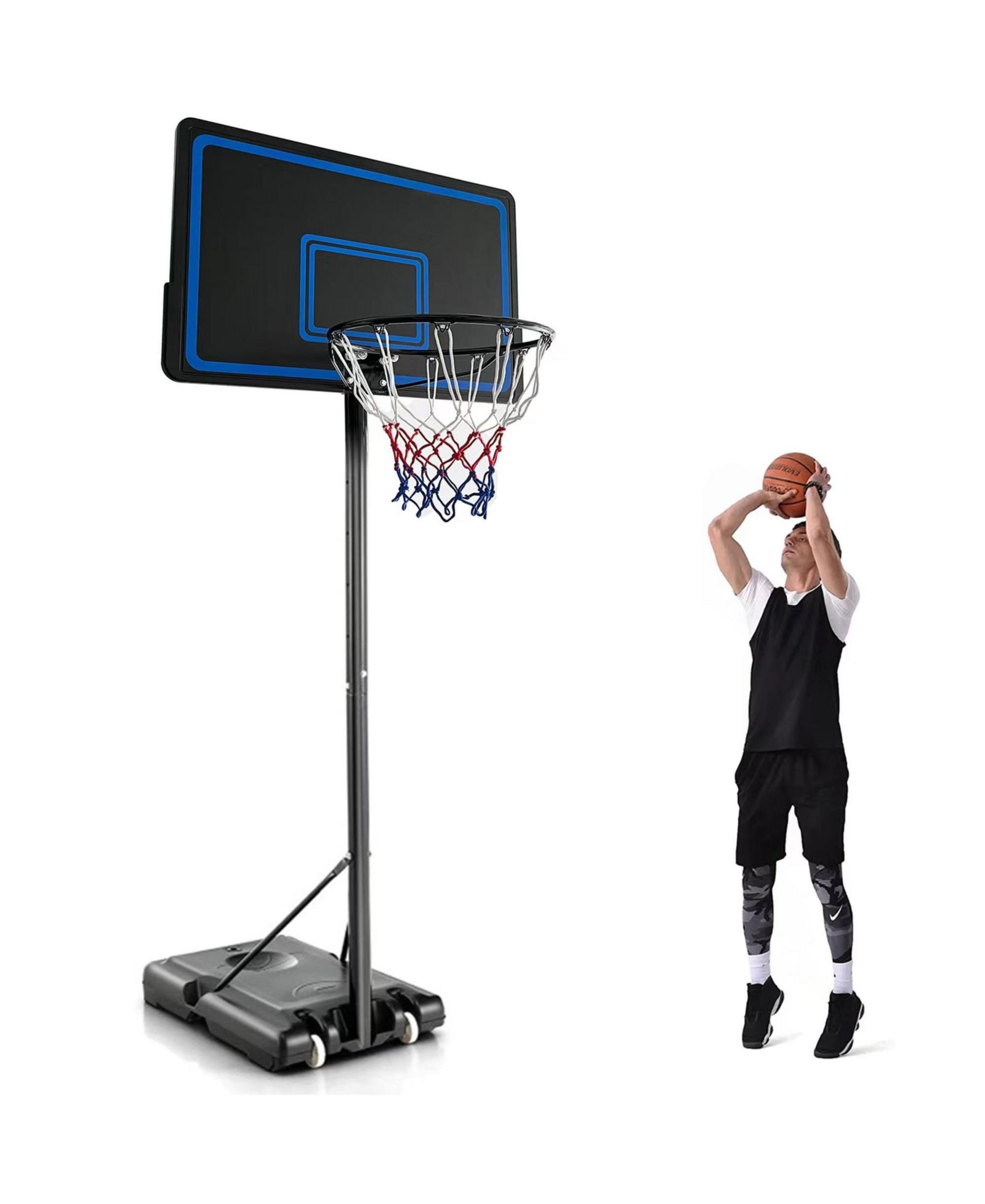 SUGIFT регулируемая переносная баскетбольная система с щитом 44 Inch