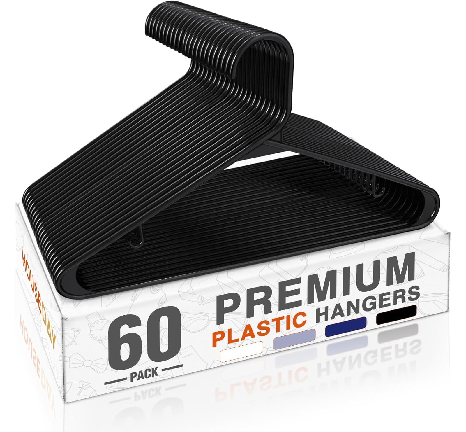 Durable Plastic Hangers Light-Weight with Hooks