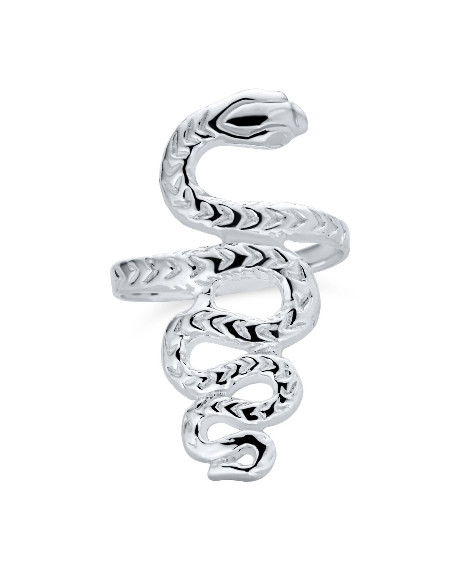 Серебряное кольцо Bling Jewelry Egyptian Silver Ring: Reptile Stack Wrap Bypass Coil Band Sterling