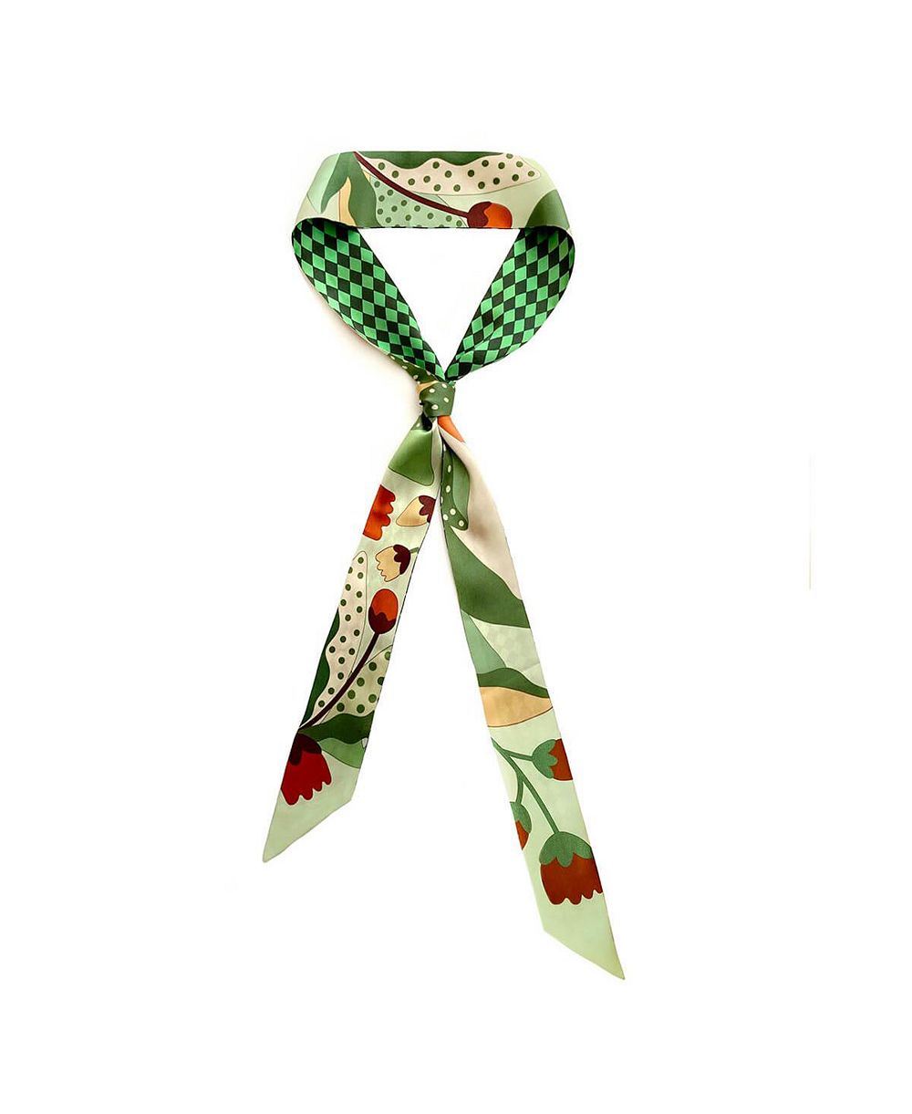 Шарф Jessie Zhao New York Silk Skinny Green Wonderland