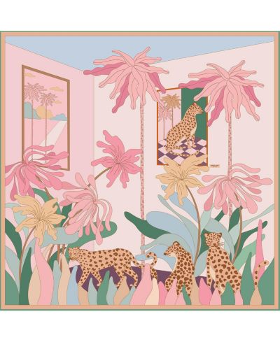 Шелковый шарф Jessie Zhao New York Double Sided Of Indoor Forest