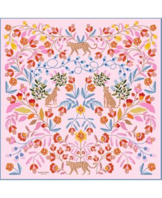 Шелковый шарф Jessie Zhao New York Double Sided Pink Blossom Jungle