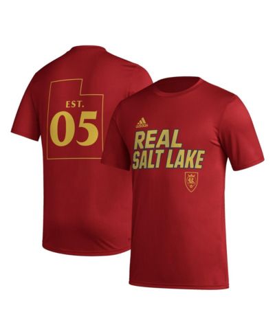 Men's adidas Red Real Salt Lake Team Jersey Hook AEROREADY T-shirt