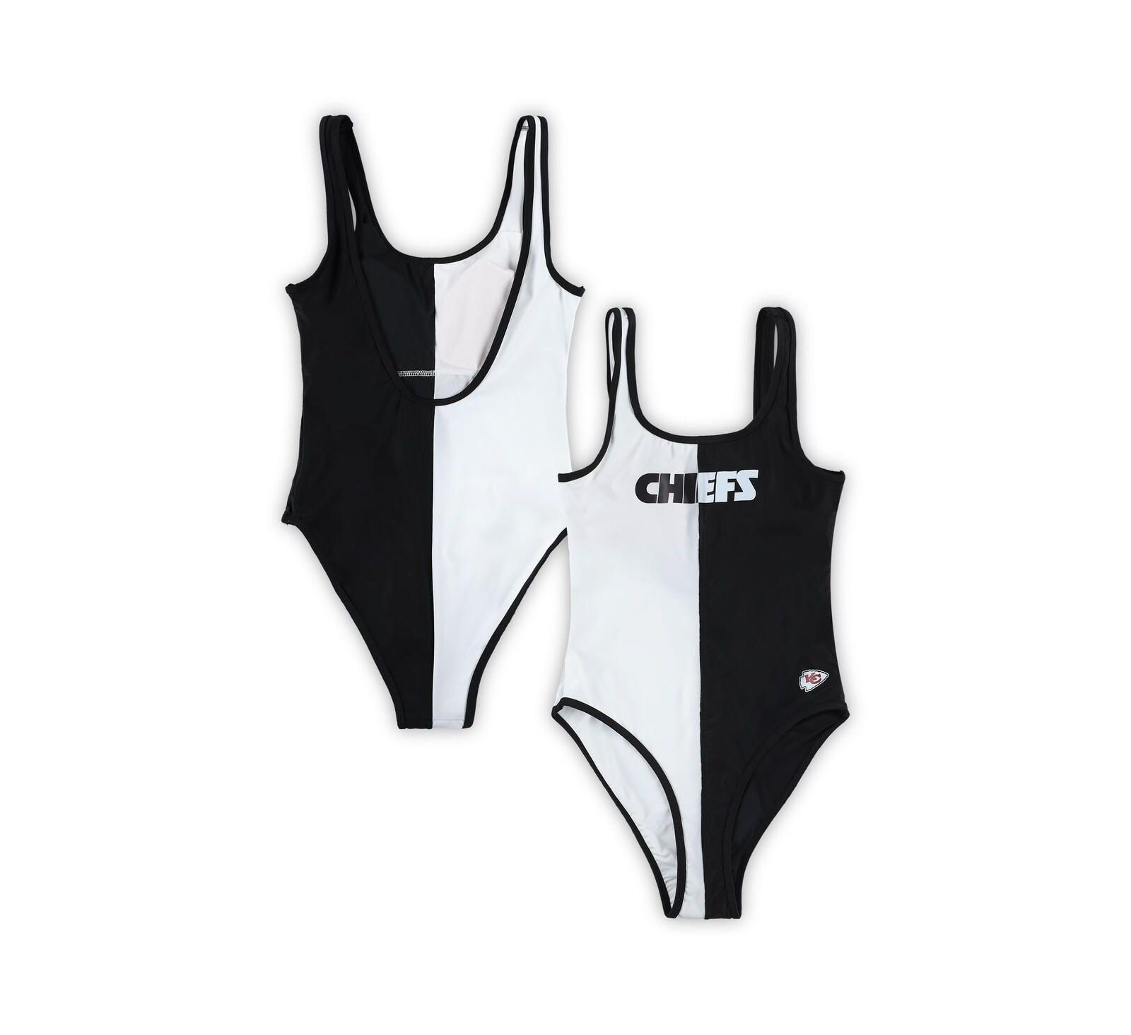 Women's G-III 4Her by Carl Banks Black Kansas City Chiefs Last Stand One-Piece Swimsuit