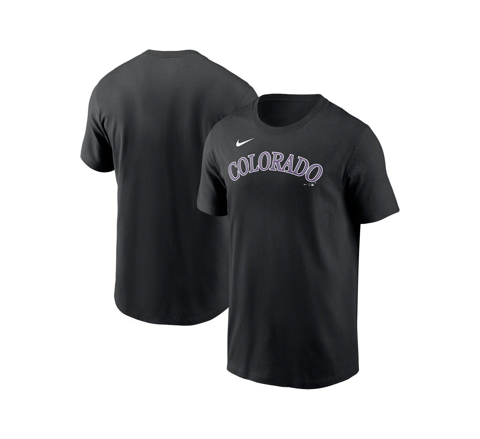 Men's Nike Black Colorado Rockies Fuse Wordmark T-shirt