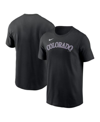 Men's Nike Black Colorado Rockies Fuse Wordmark T-shirt