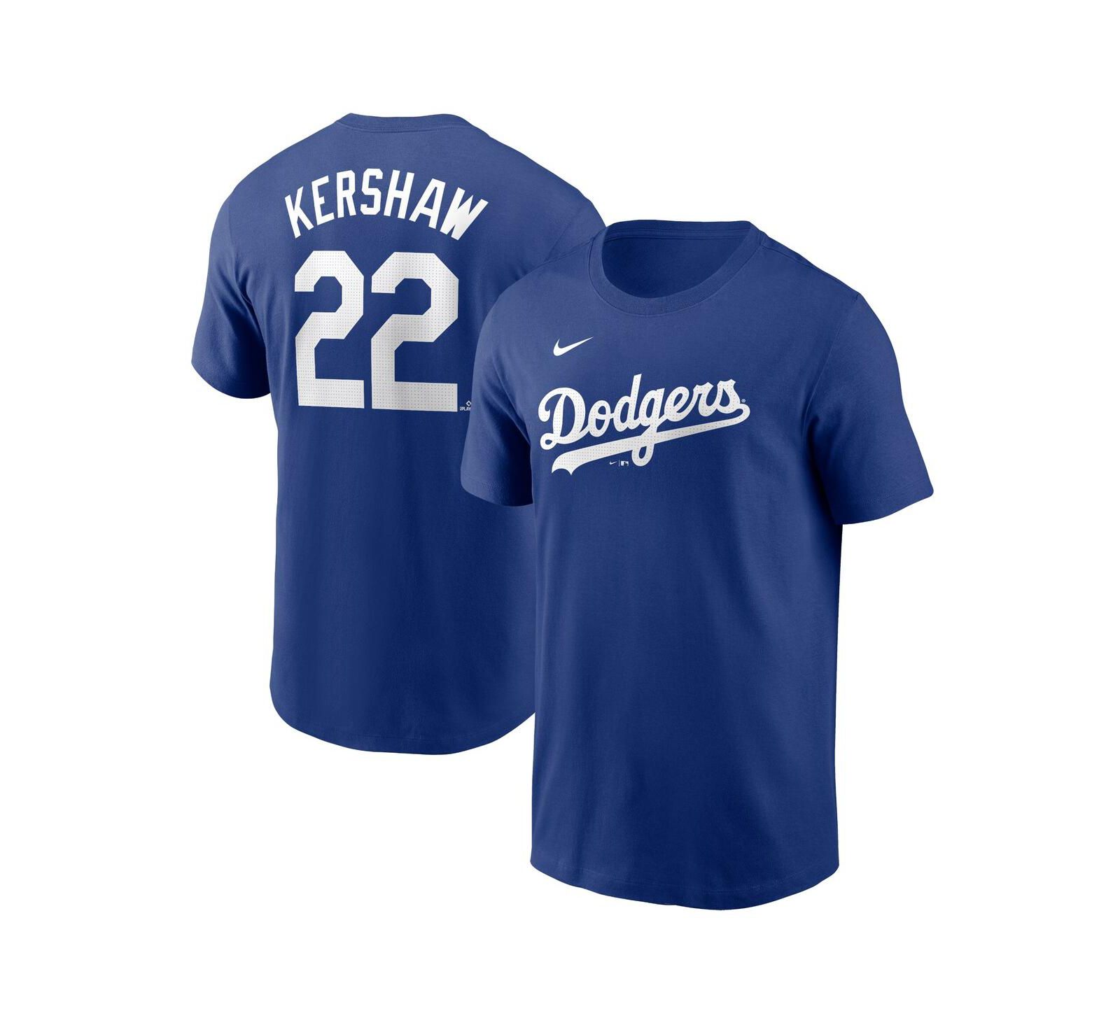Men's Nike Clayton Kershaw Royal Los Angeles Dodgers Fuse Name and Number T-shirt