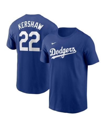 Men's Nike Clayton Kershaw Royal Los Angeles Dodgers Fuse Name and Number T-shirt