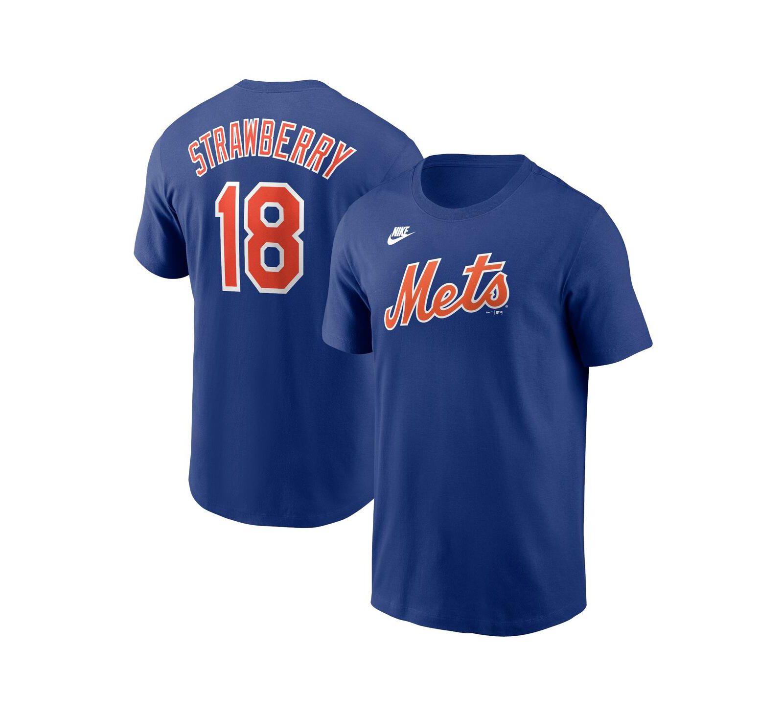 Men's Nike Darryl Strawberry Royal New York Mets Fuse Name and Number T-shirt