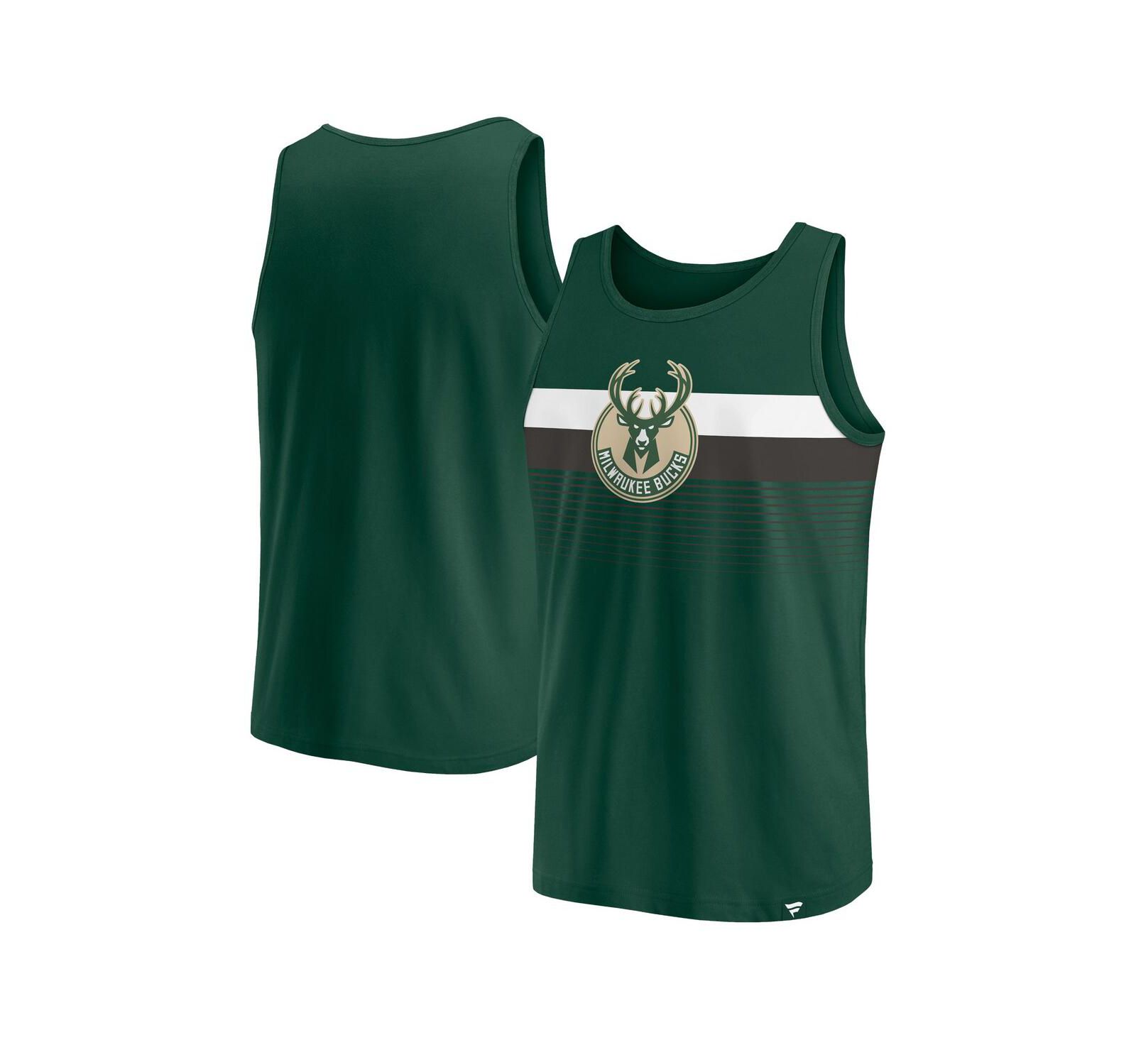 Fanatics Мужской майка-топ Milwaukee Bucks Wild Game, темно-зеленый Hunter Green