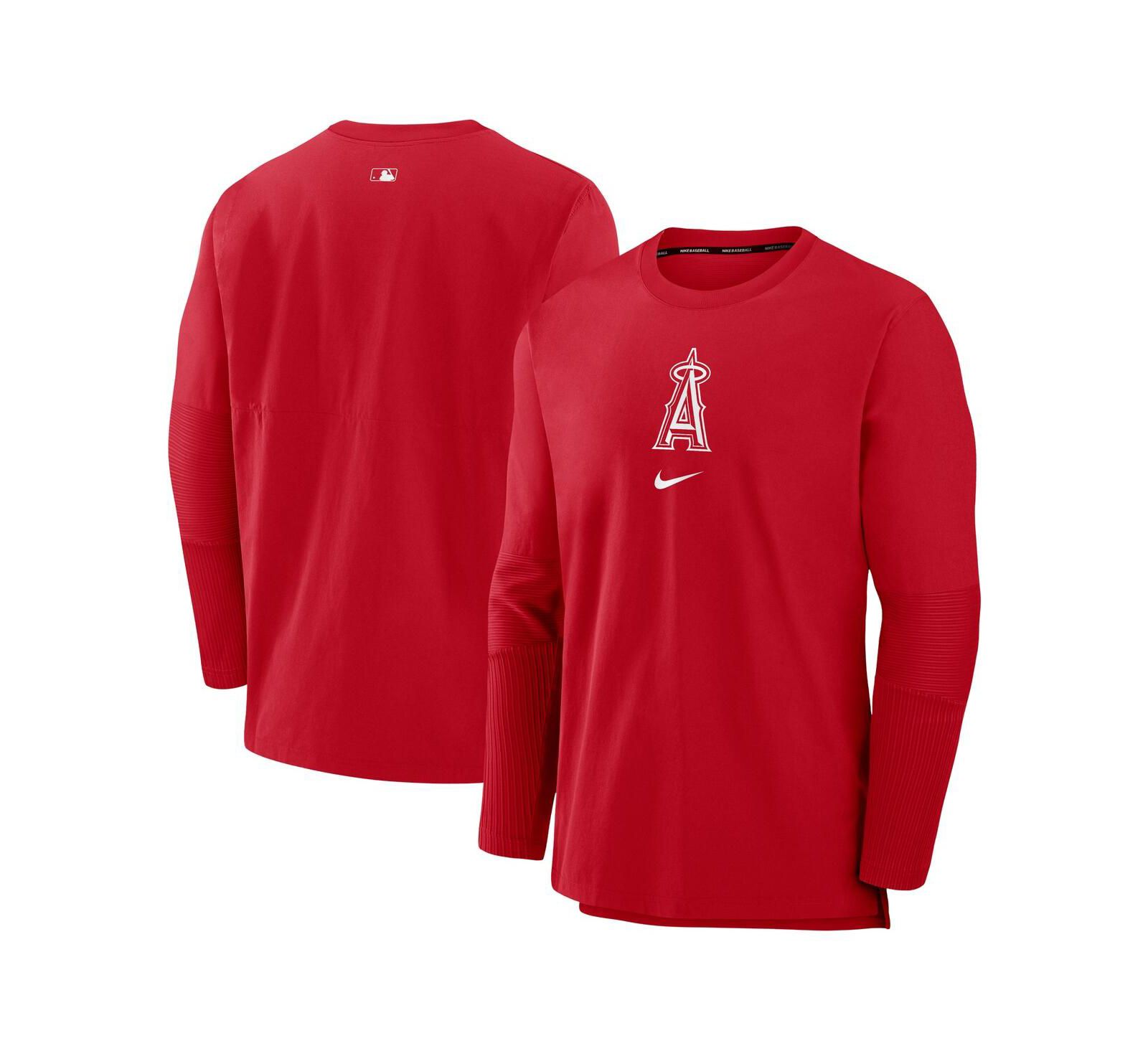 Мужская толстовка Nike Red Los Angeles Angels Authentic Collection Player Performance