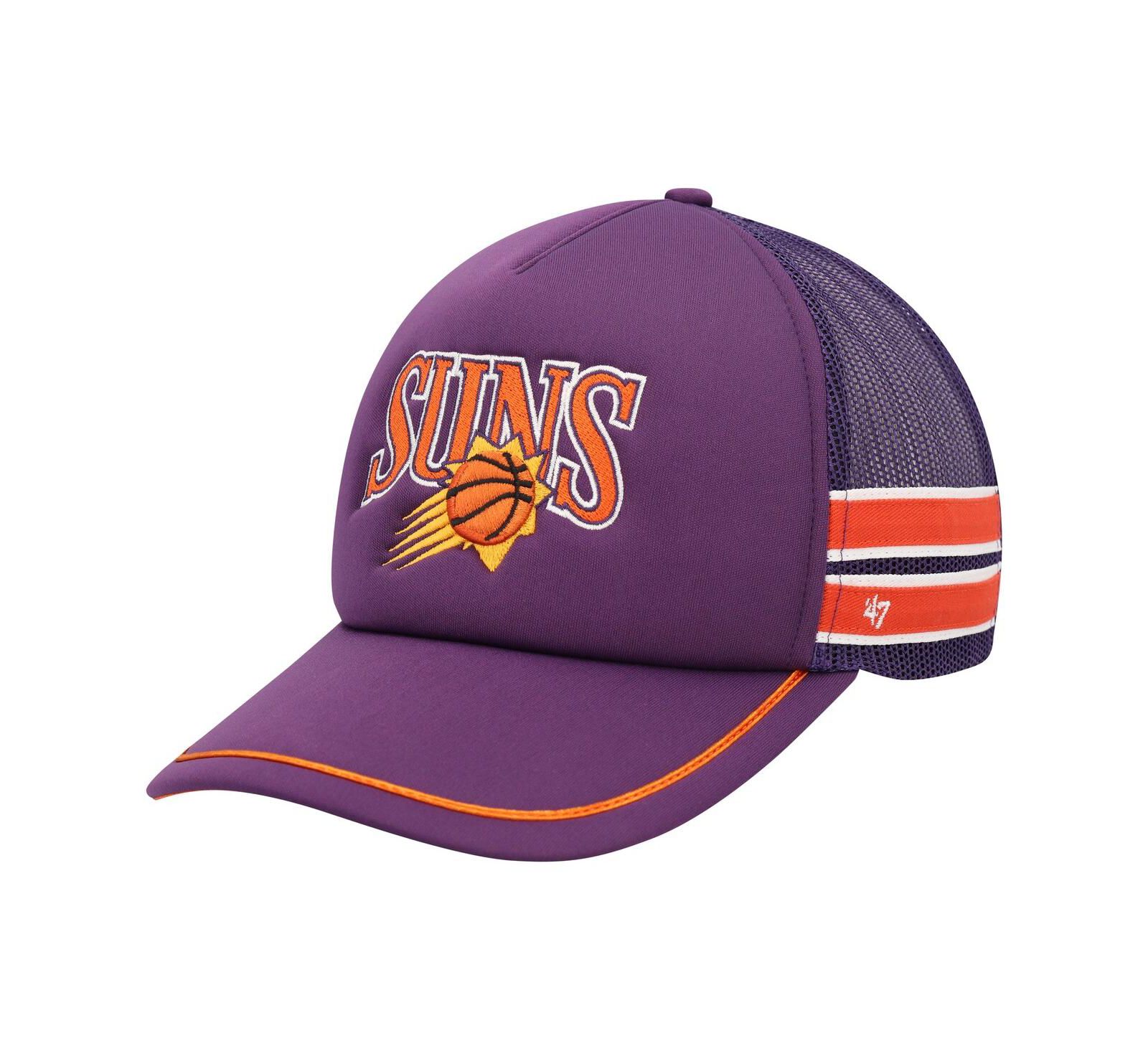Мужская кепка '47 Brand Purple Phoenix Suns Sidebrand Stripes Trucker Adjustable Hat