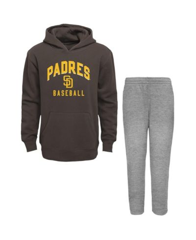 Комплект худи и брюк для малышей San Diego Padres Play by Play, коричневый, Heather Gray