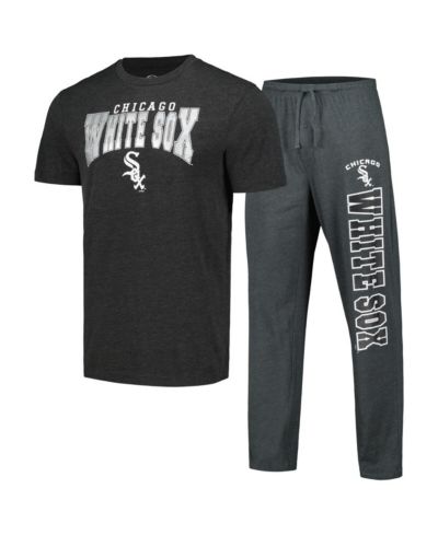Мужской комплект для сна Concepts Sport Charcoal, Black Chicago White Sox Meter T-shirt и брюки