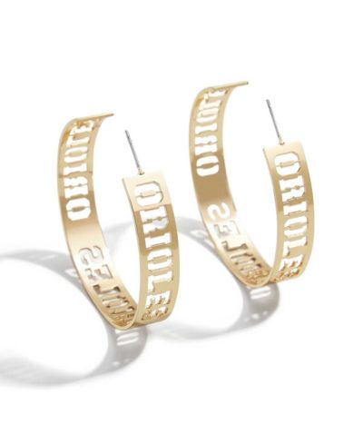 Женские серьги-кольца WEAR by Erin Andrews x BaubleBar Baltimore Orioles Large Cutout