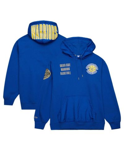 Мужское худи Mitchell & Ness Golden State Warriors OG 2.0 Vintage-Like Logo Fleece Pullover, королевский синий