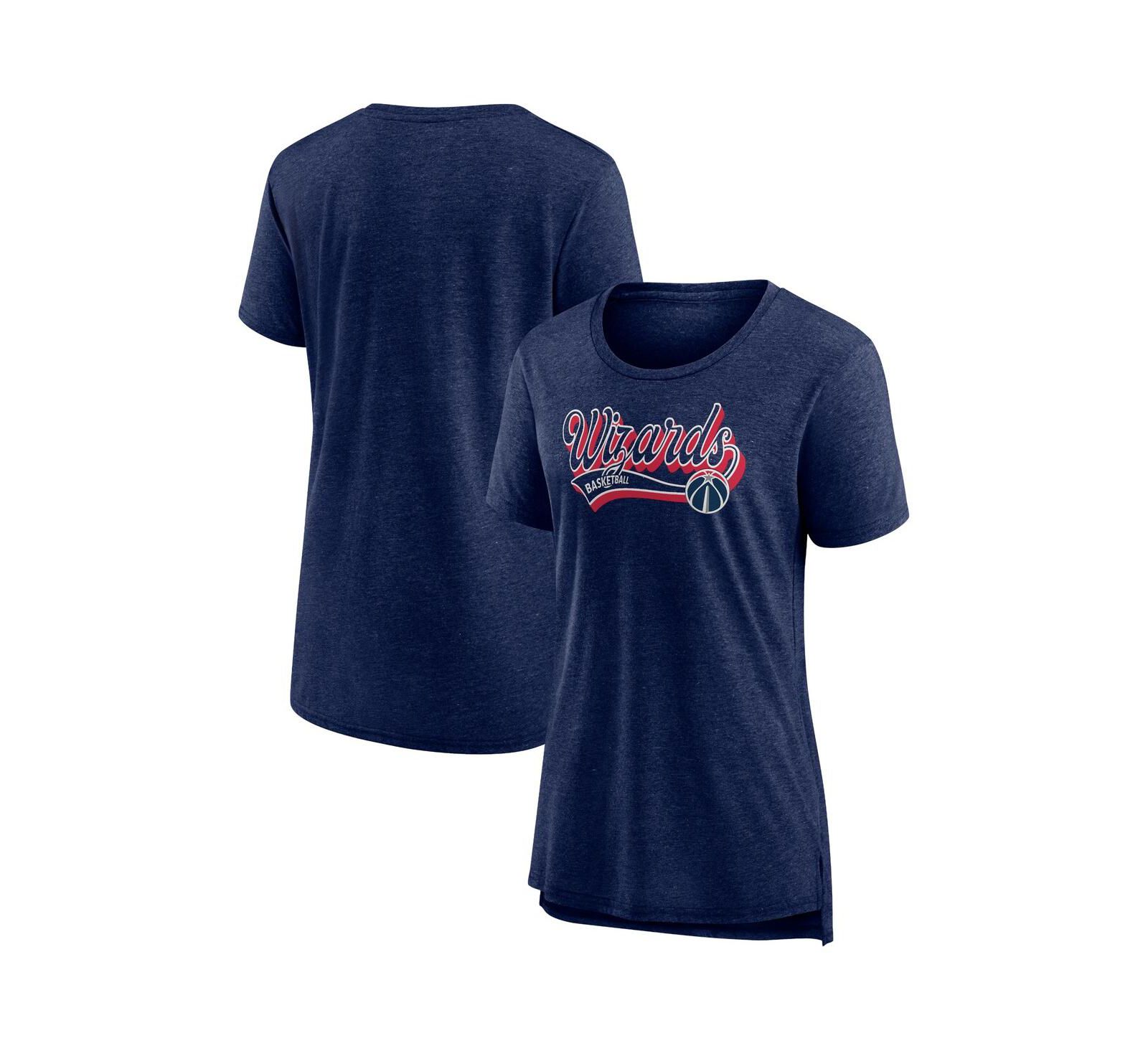 Женская футболка Fanatics Heather Navy Washington Wizards League Leader Tri-Blend
