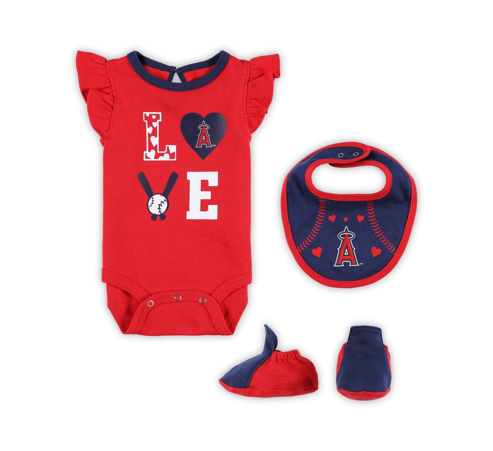 Комплект из боди и ботинок Outerstuff Baby Boys and Girls Red, Navy Los Angeles Angels