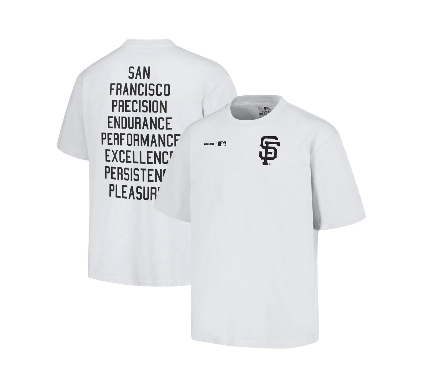 Men's PLEASURES White San Francisco Giants Precision T-shirt