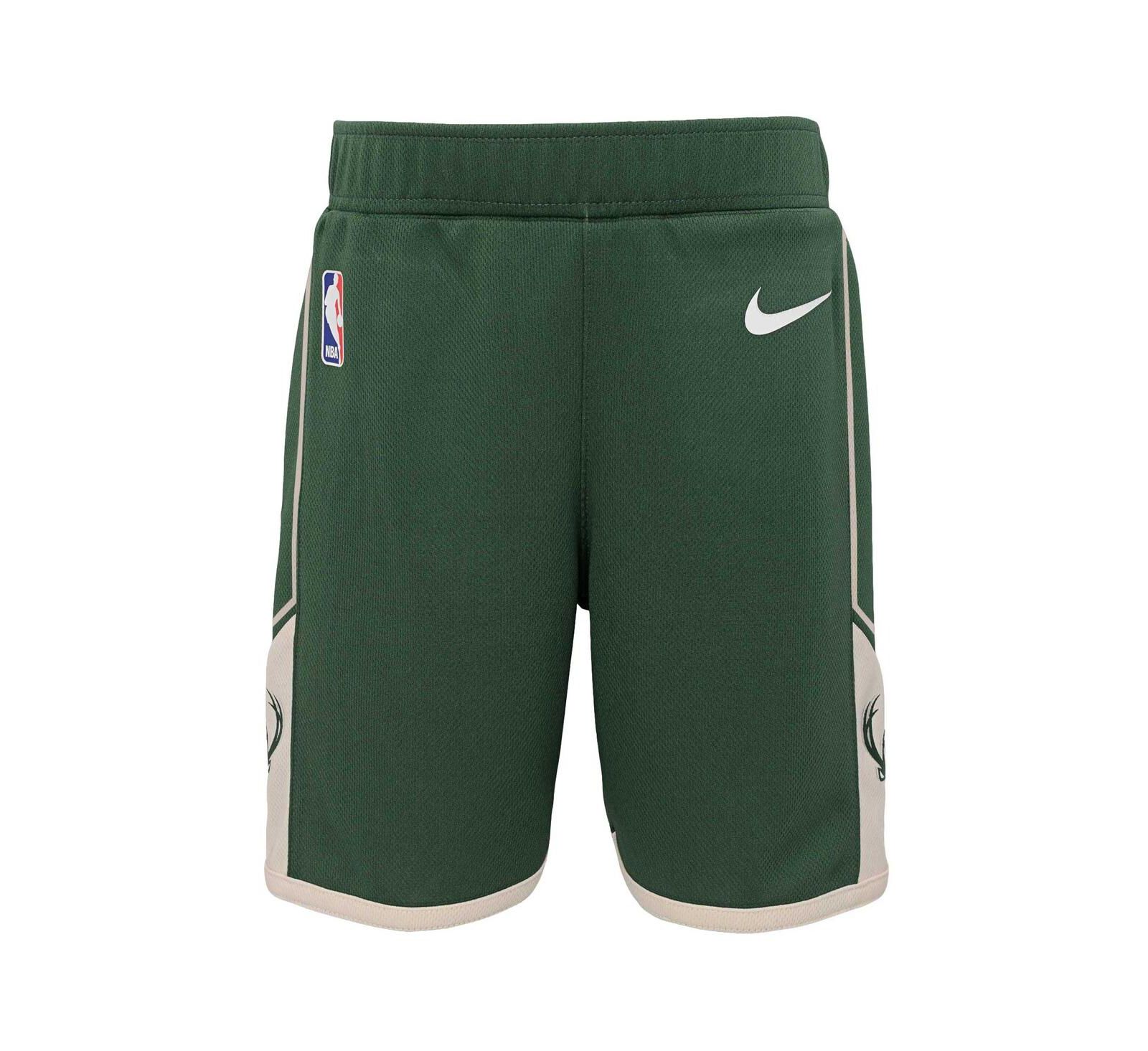 Шорты Nike Milwaukee Bucks Icon Replica для мальчиков и девочек, темно-зеленый