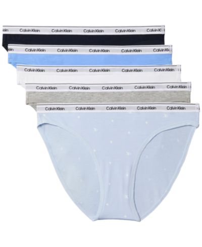 Calvin Klein Women's Icon Logo 5-Pack Low-Rise Bikini Underwear QD5208