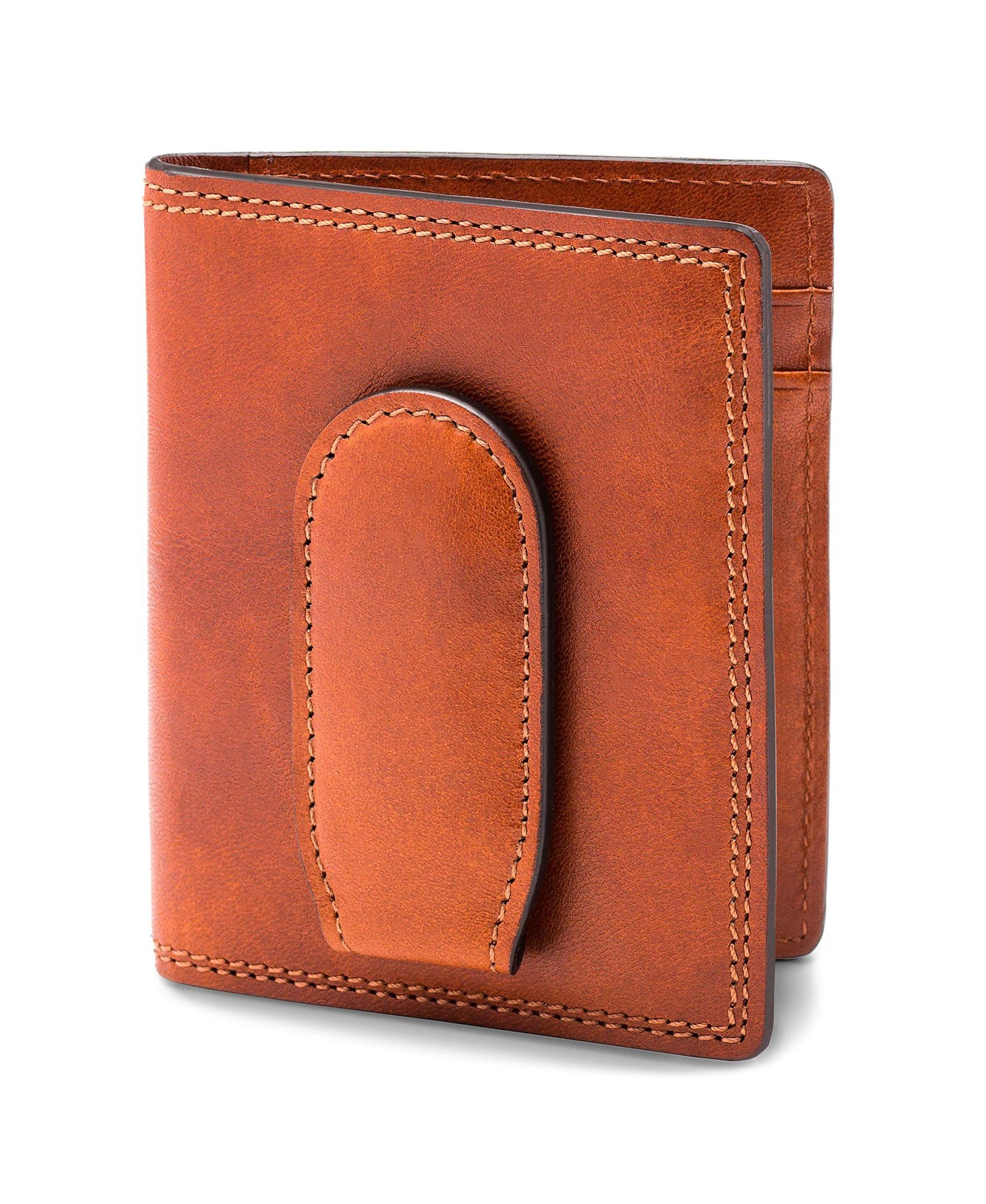 Мужской Bosca Dolce Front Pocket Bifold Wallet с Magnetic Clip