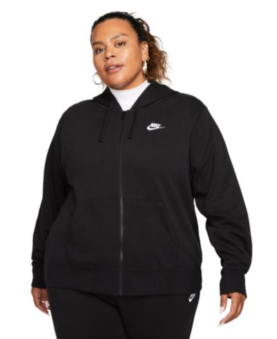 Nike худи Club Fleece Full-Zip с эффектом Plus Size