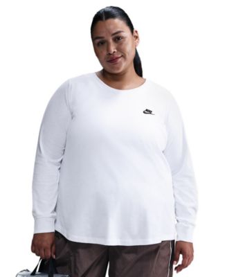 Nike Plus Size Sportswear Club футболка с длинным рукавом