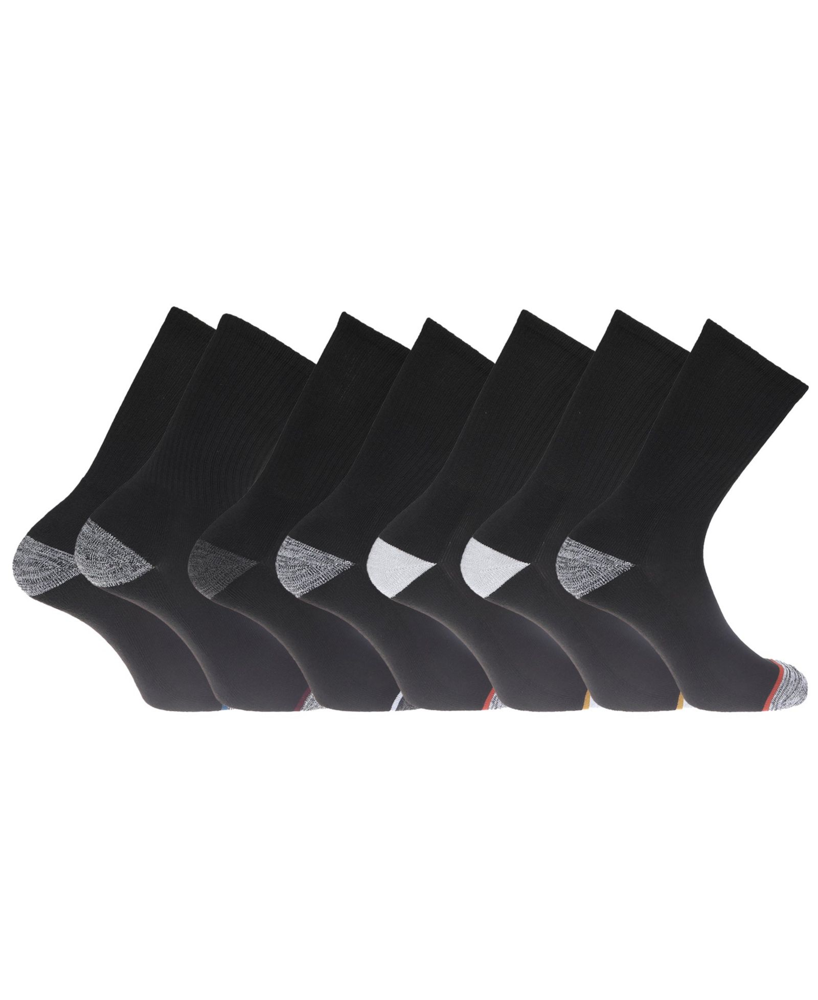 Dockers Men's Performance Socks - 7-Pairs Cushioned Athletic & Dress Crew Socks for Men