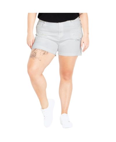 Короткие рваные шорты Plus Size Love от CITY CHIC